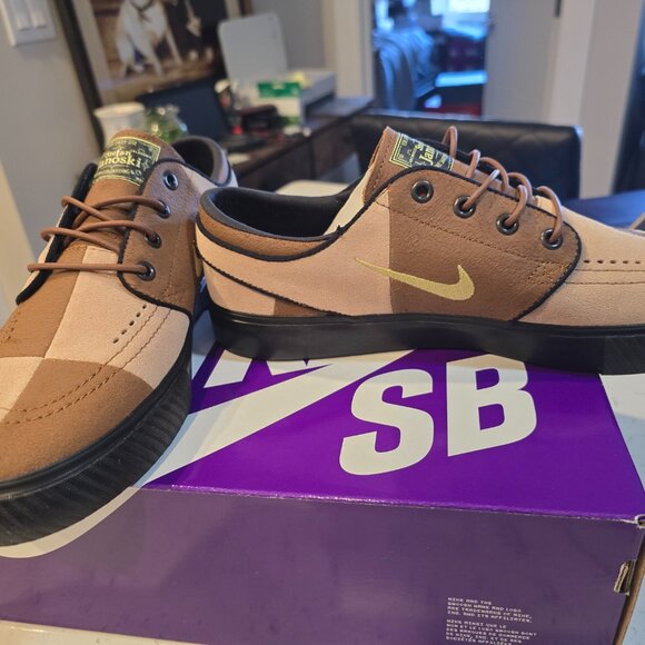 NIKE SB Zoom Janoski OG+ Premium HQ1629-200 Light British Tan Mens Size 10 NEW - Picture 3 of 16
